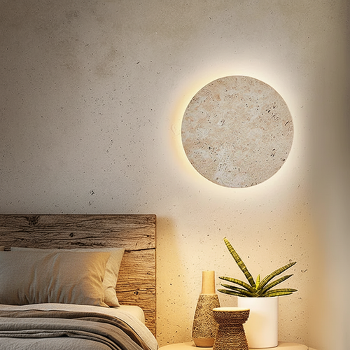 Natural Yellow Cave Stone Led Sconce Lamp Nordic Minimalist Wabi Sabi Home Decoration Living Room Bedside Corridor Wall Lights