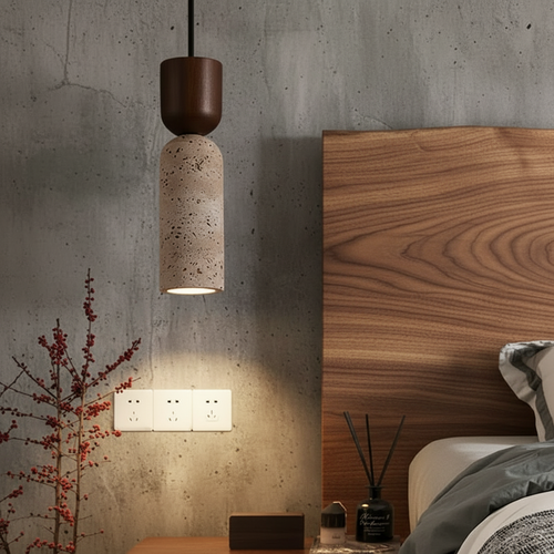 Japanese wabi-sabi style bedroom bedside chandelier, French-style vintage hotel and homestay atmosphere creative and individual